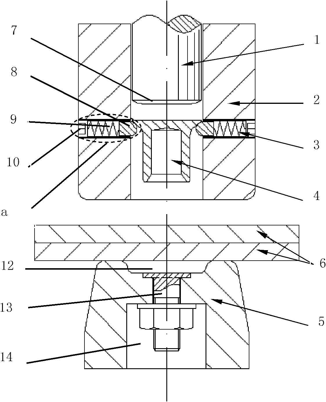 Special metal resistance rivet welding device