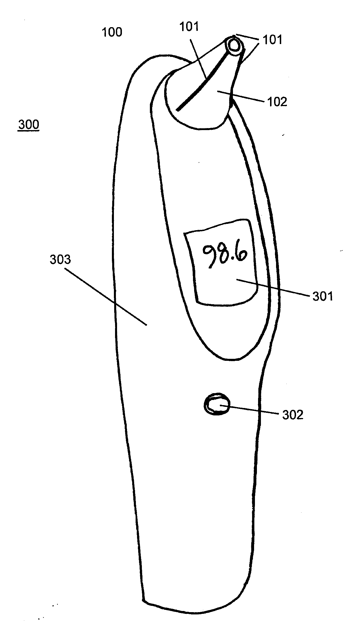 Ir thermometer thermal isolation tip assembly