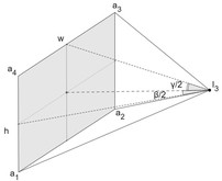 Calculation method of longitude and latitude of automatic fire monitor target based on camera positioning