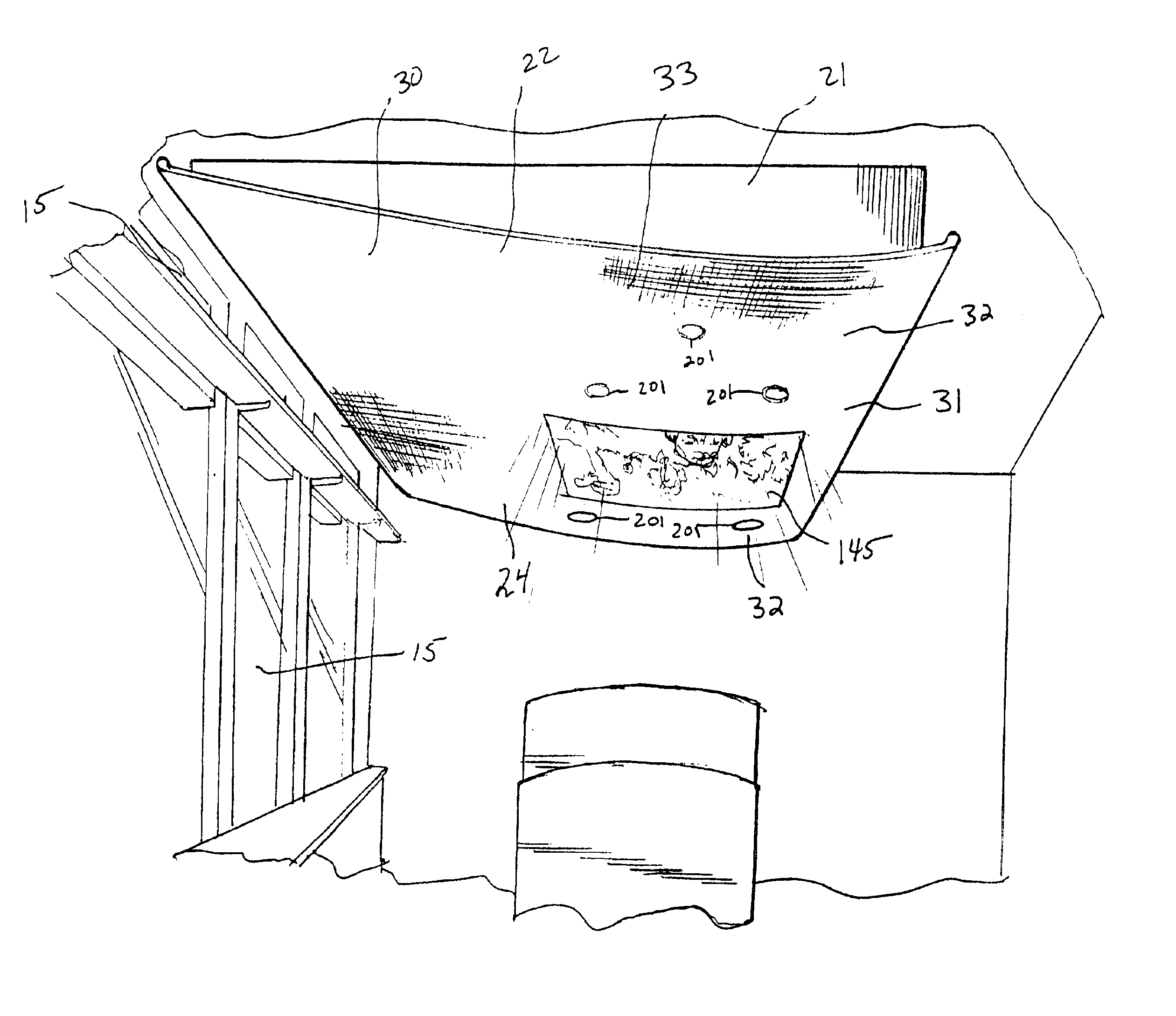 Method and overhead system for performing a plurality of therapeutic functions within a room