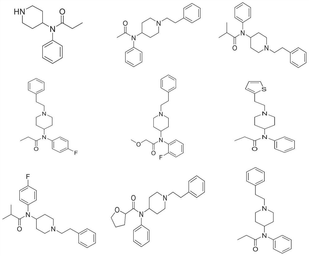 Preparation method and application of fentanyl medicine hair standard substance