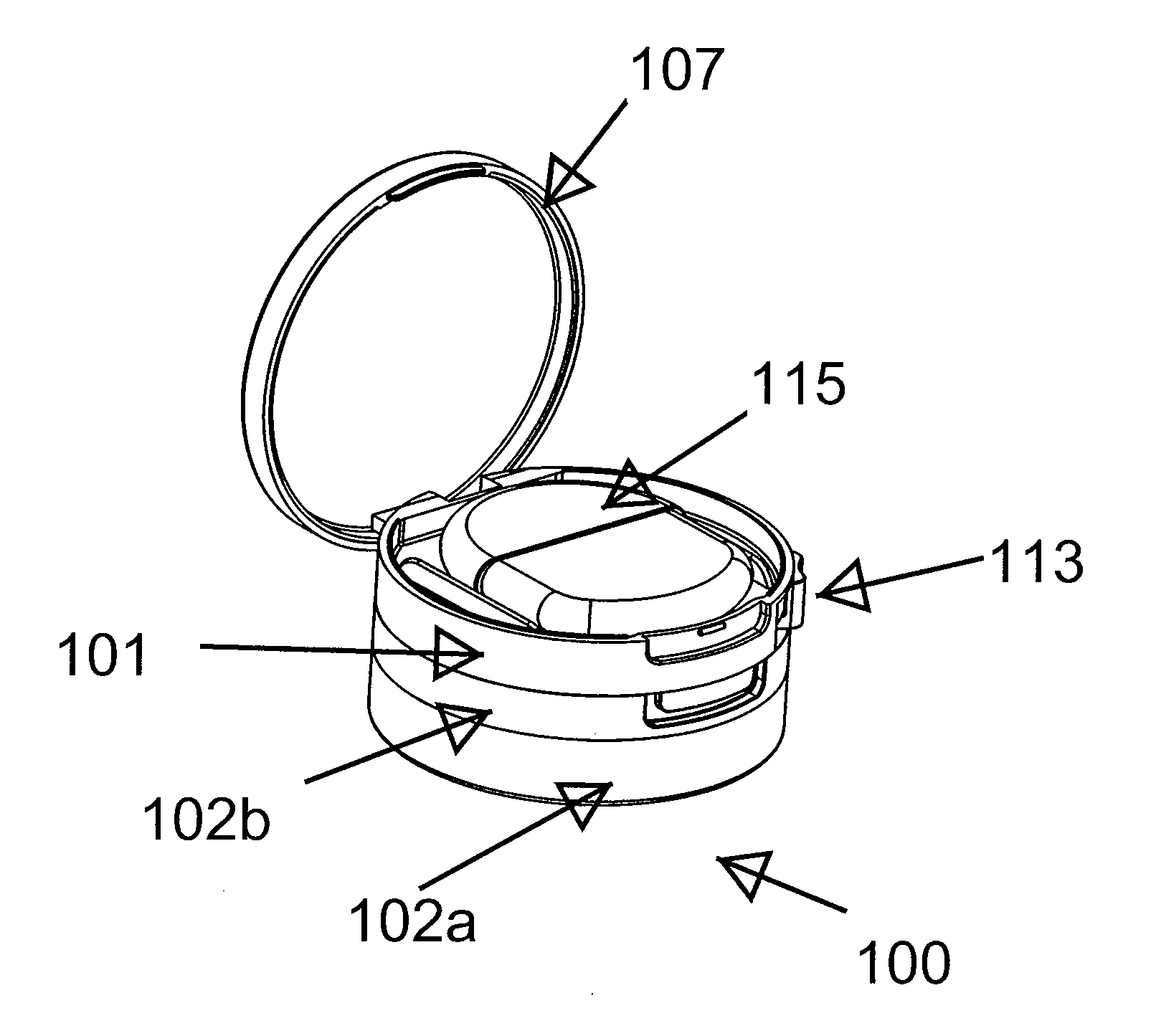 Container for powder products and scraper therefor