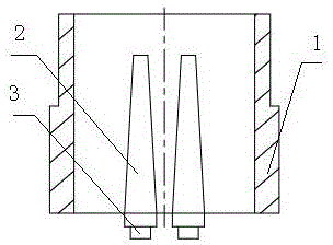 Double-hole copper bar mould