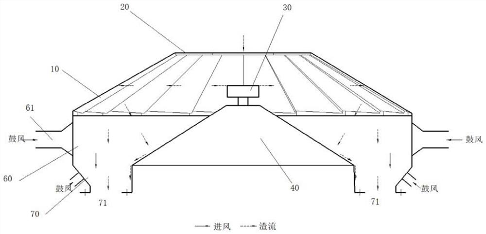 Granulating chamber of granulating device