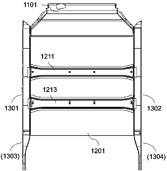 Multi-size multi-power platform vehicle body structure and platform vehicle with the same