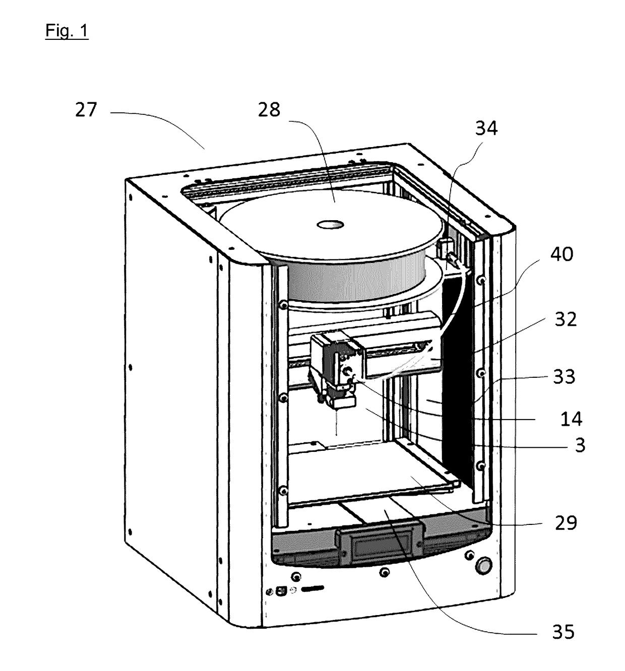 Extruder for fused filament fabrication 3D printer