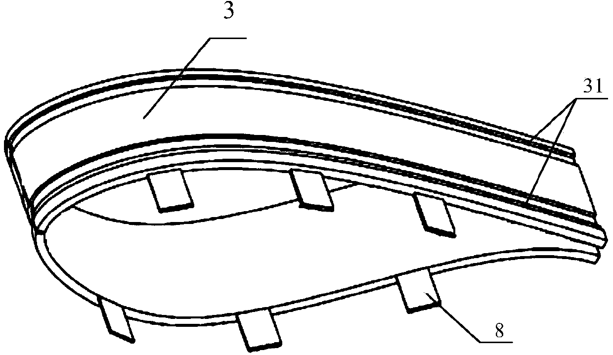 Combination type wind turbine blade and wind generating set comprising same