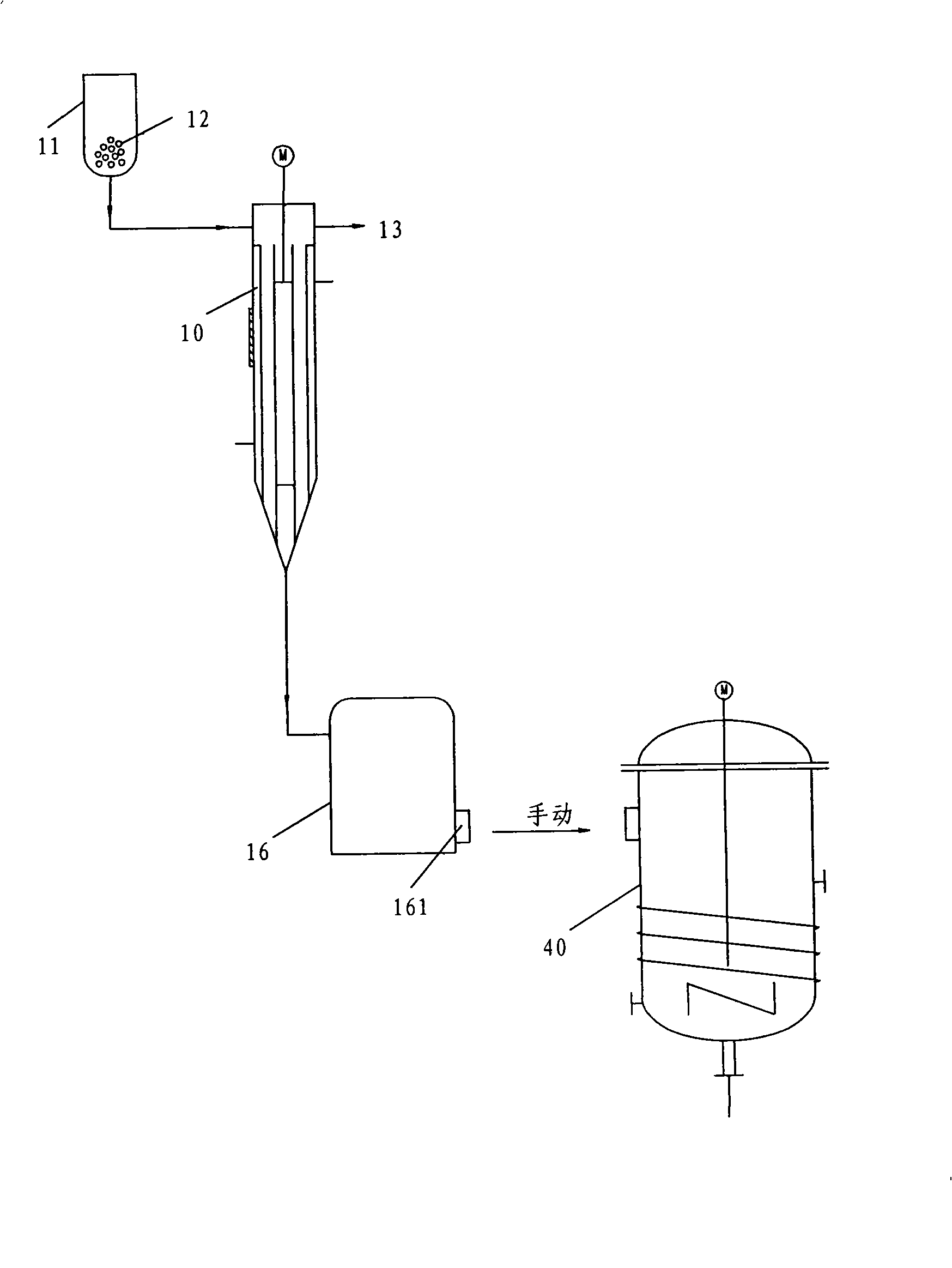 Auto discharging system for preparing light-coloured transparent alkyl glycoside