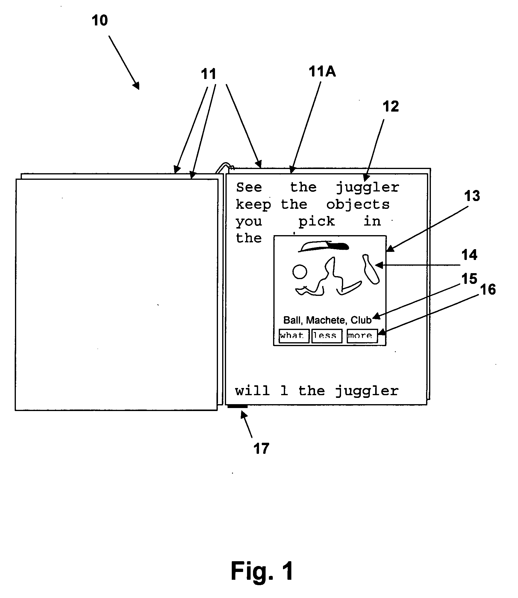 Reading book including partially electronic page display