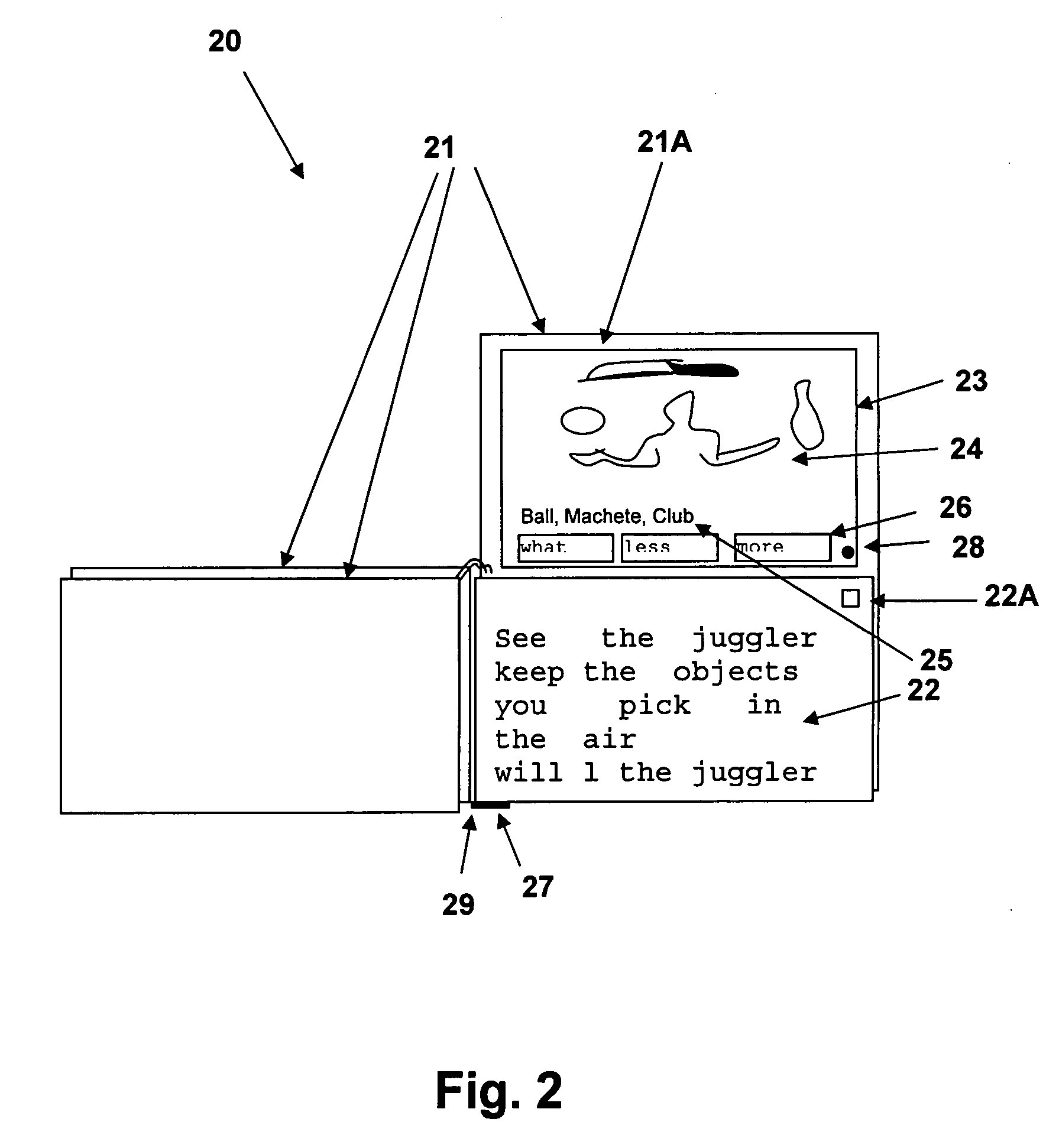 Reading book including partially electronic page display