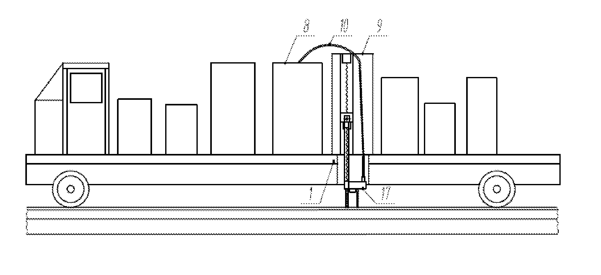 Onsite steel rail laser processing vehicle