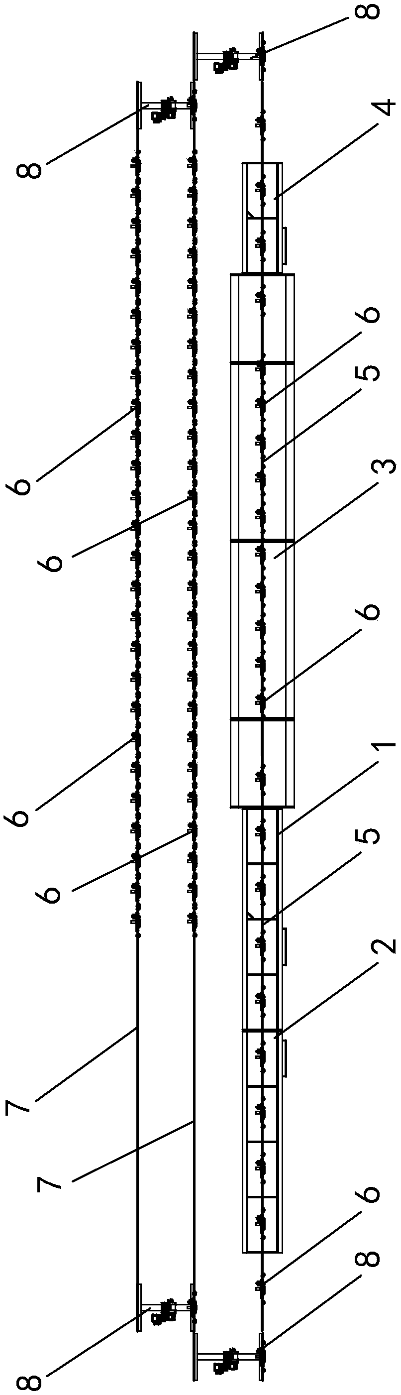 Intelligent electroplating production line capable of achieving number increasing and decreasing and replacing of hanging racks through rotary transposition