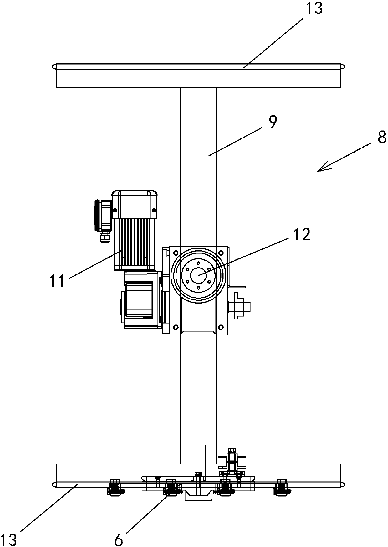 Intelligent electroplating production line capable of achieving number increasing and decreasing and replacing of hanging racks through rotary transposition