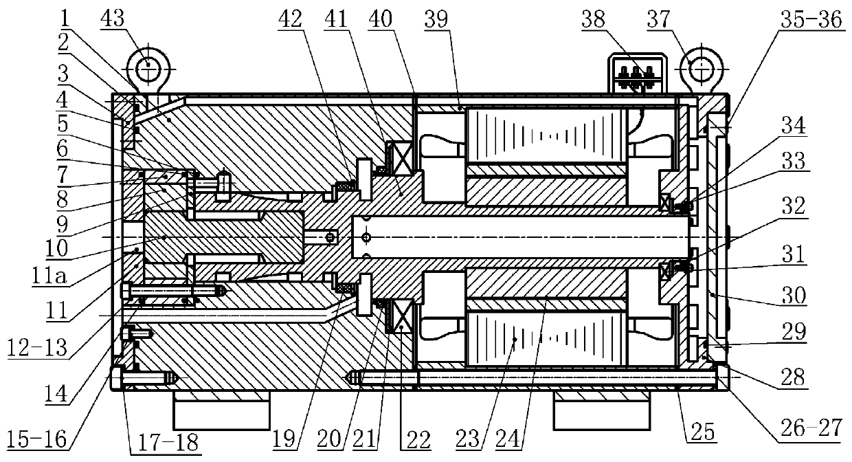 A four-quadrant operating hydraulic motor pump