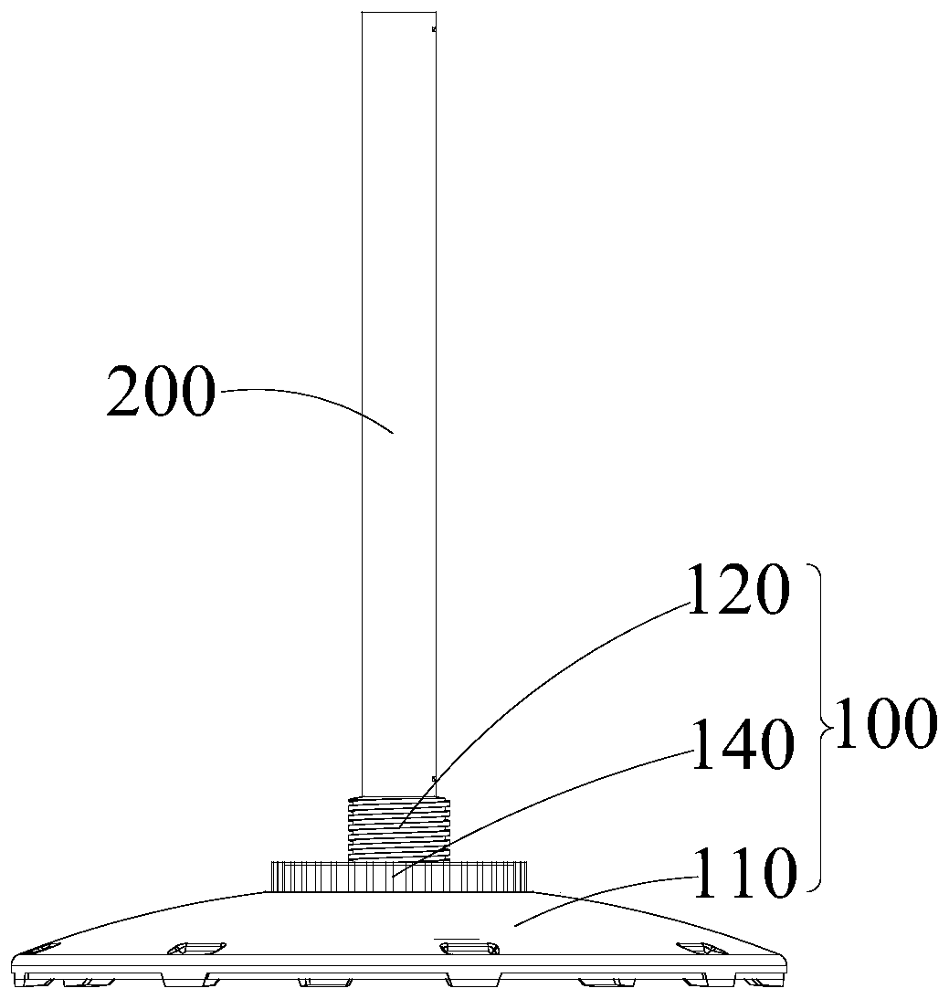 Floor electric fan and its base structure