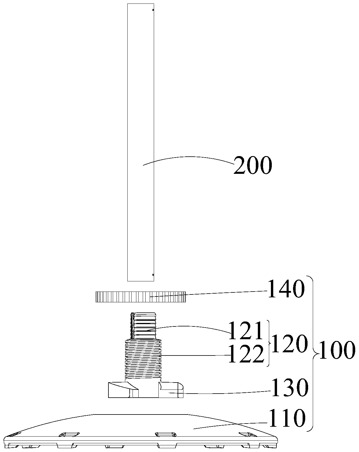 Floor electric fan and its base structure