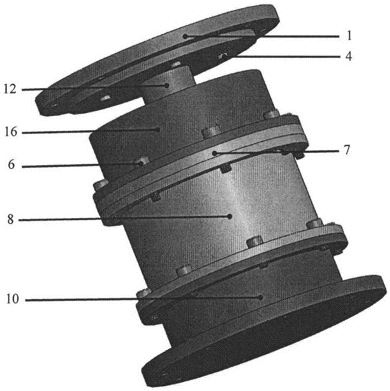 Satellite-borne damping variable shock absorber