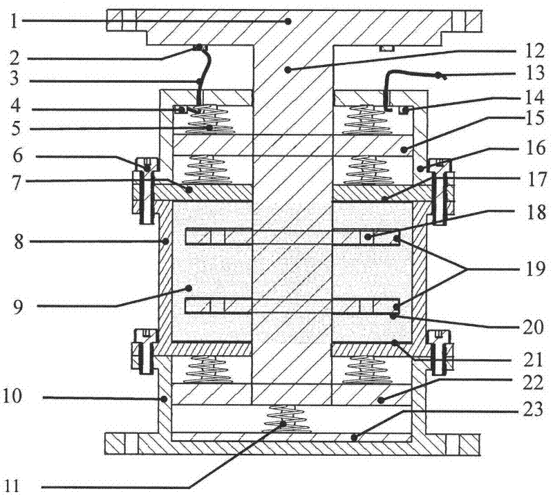 Satellite-borne damping variable shock absorber