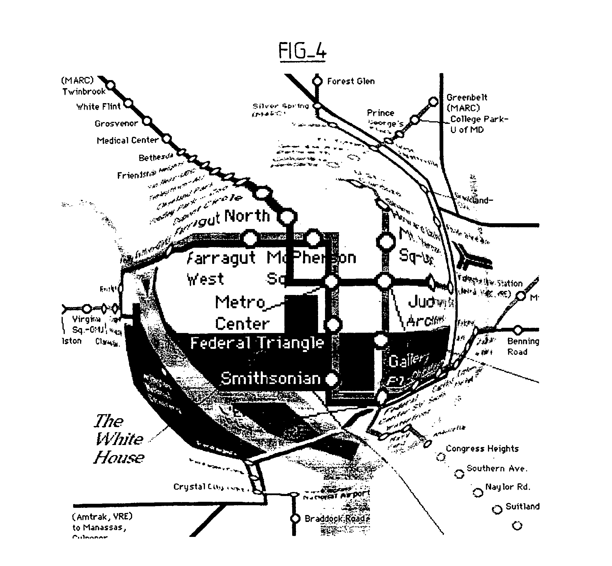 Map display method used to enhance the display of a building by showing several levels of this building