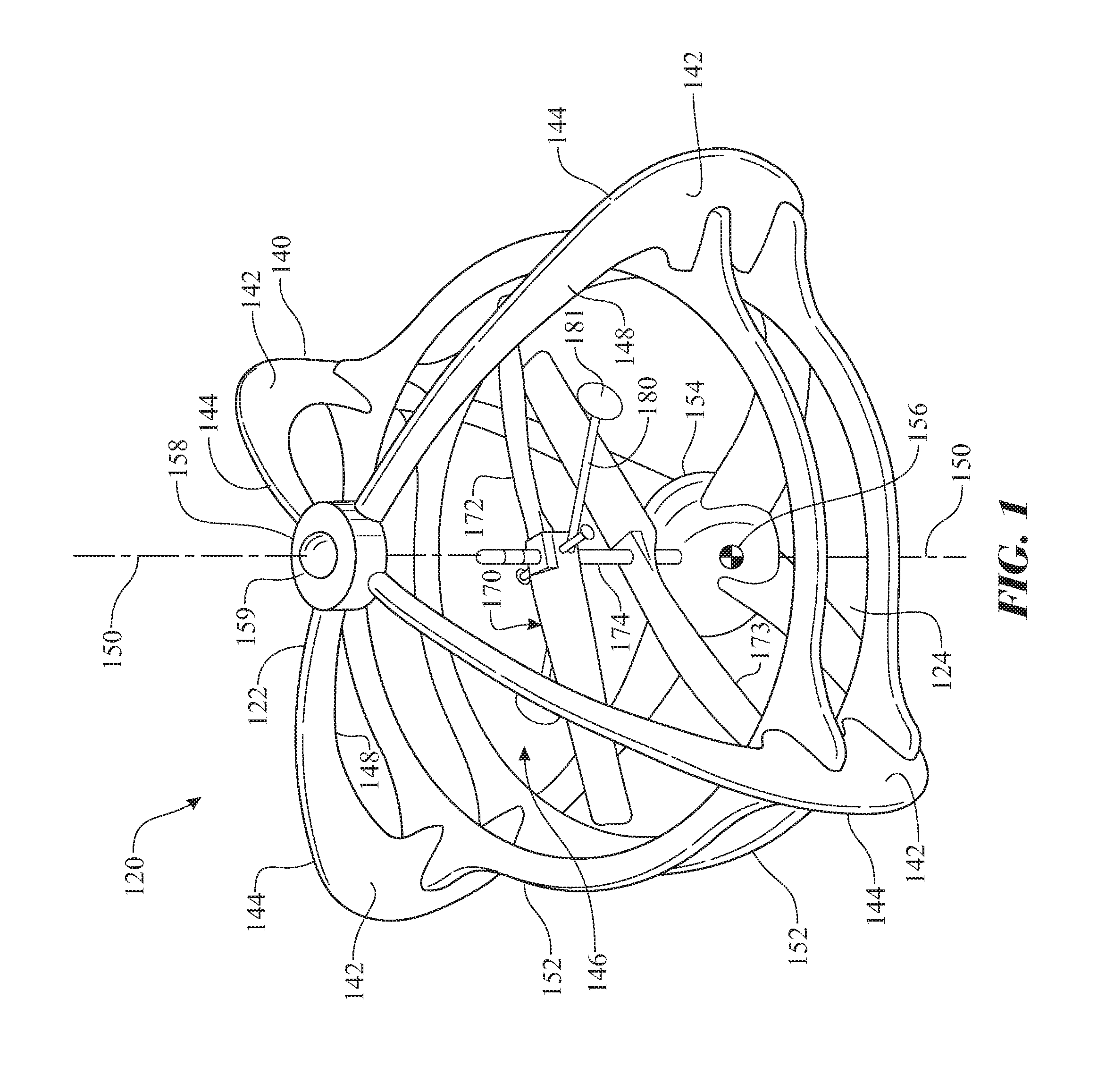 Self-righting frame and aeronautical vehicle and method of use