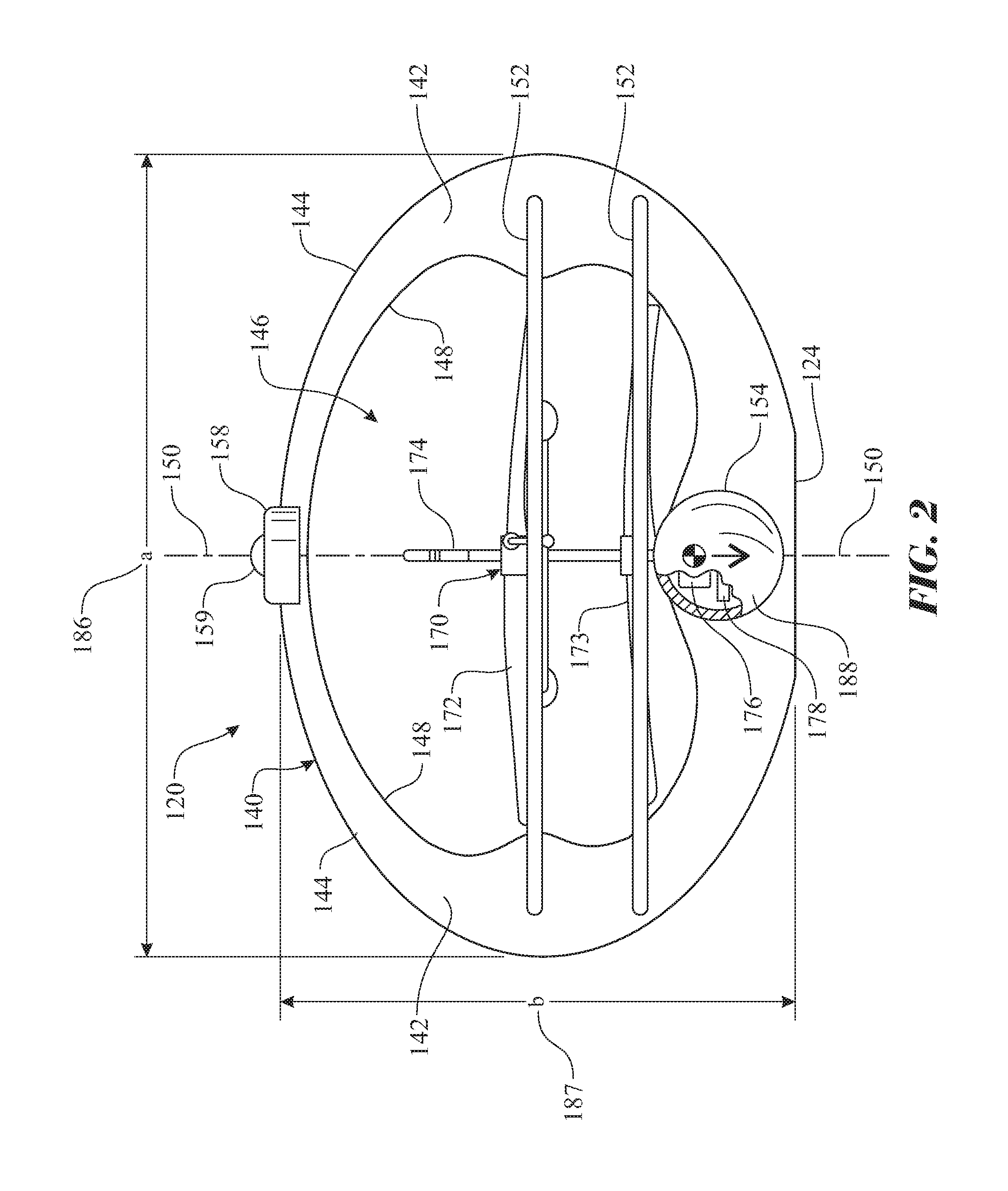 Self-righting frame and aeronautical vehicle and method of use