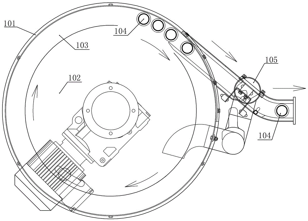 Cap arranging device