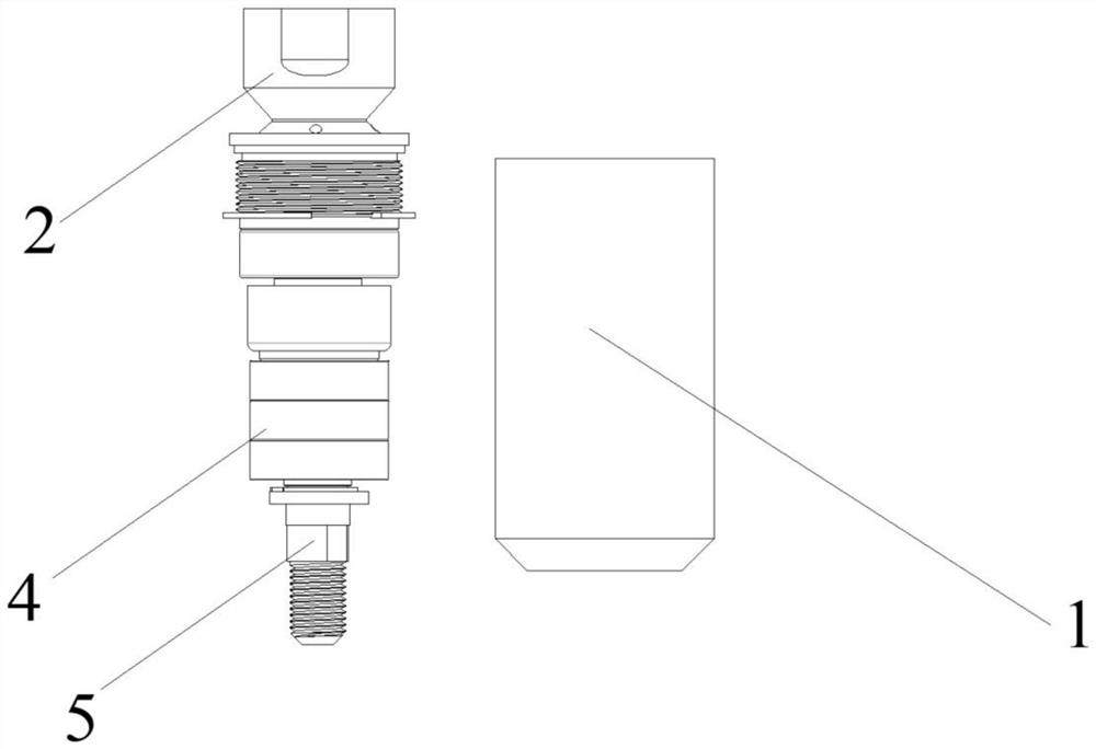 Rotary six-nozzle jet flow linear spray head