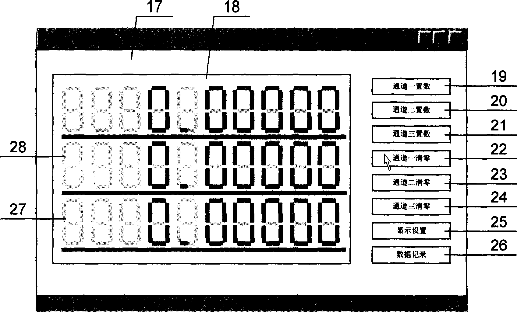 Multi-channel raster analog digital display system