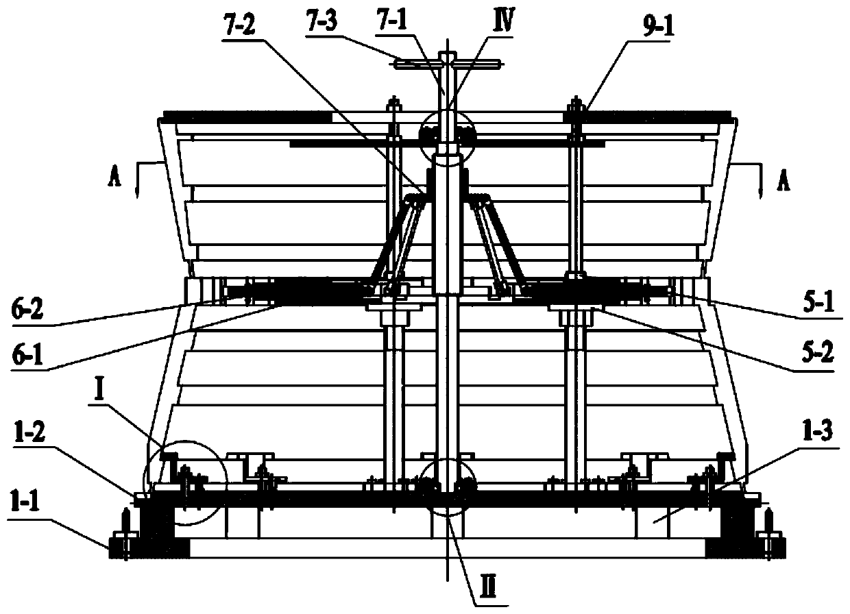 Synchronous telescopic adaptive multi-point support fixture for processing of annular thin-wall workpieces