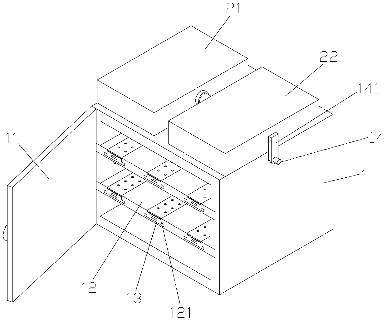 A kind of drying box for cattle and sheep sperm