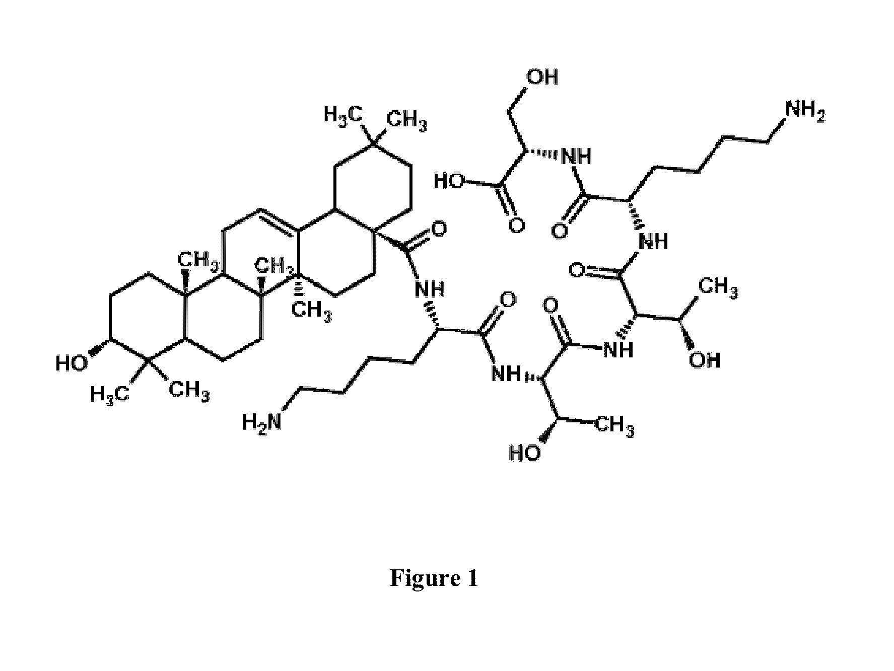 Oleanoyl peptide composition and method of treating skin aging