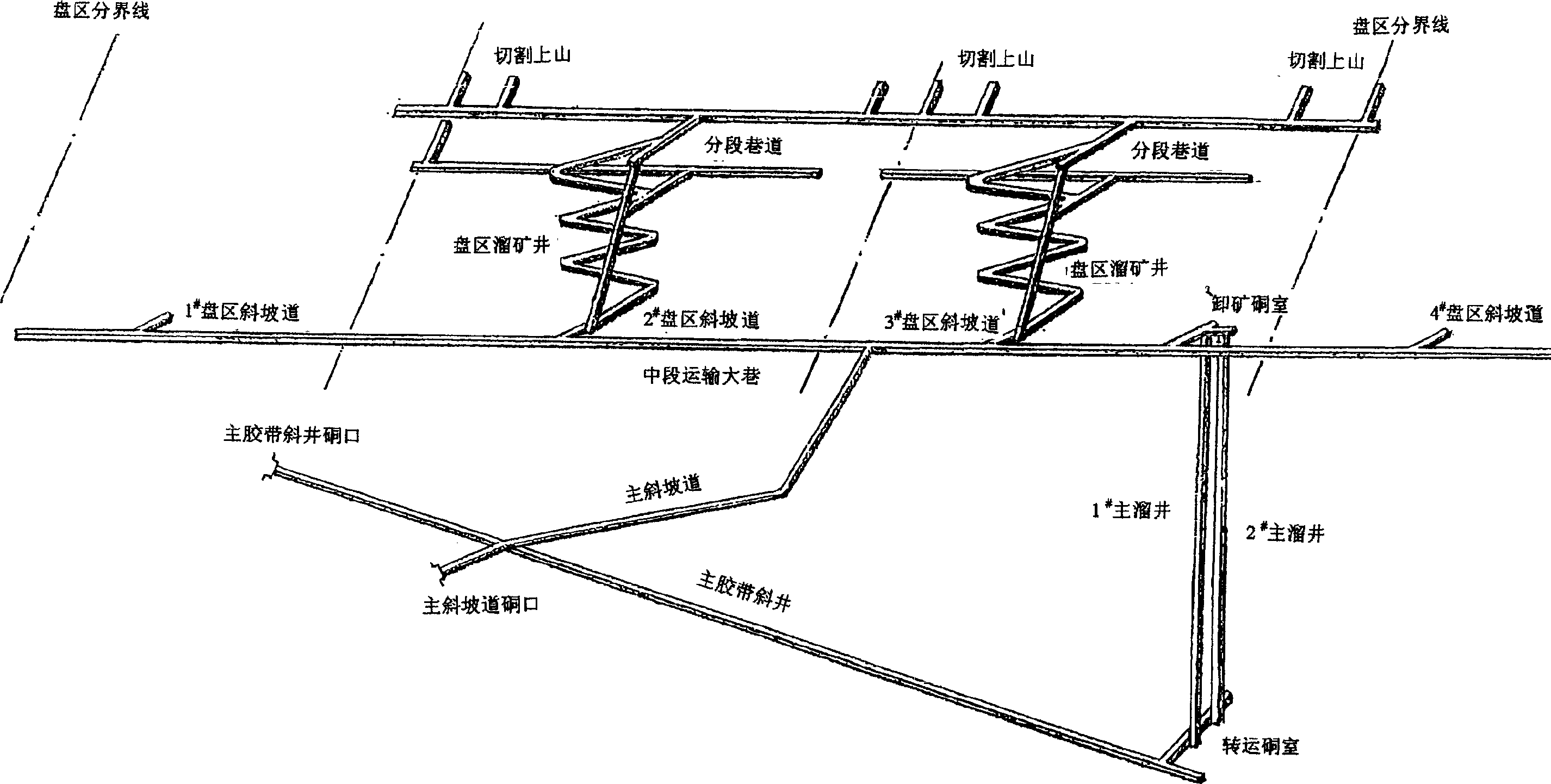 Roof bolt protection and sectioned empty field method for phosphorate rock mining