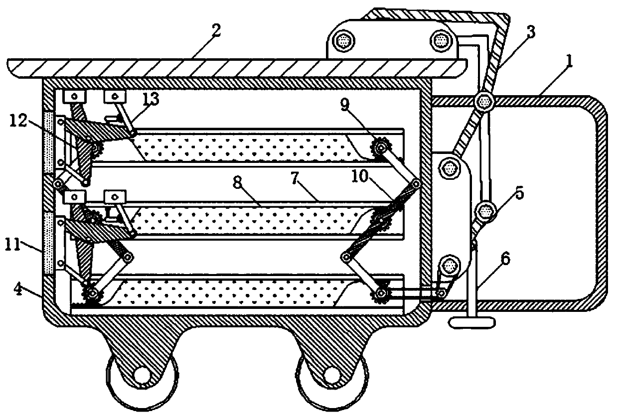 Folding and contracting type nursing device for pediatric neurology