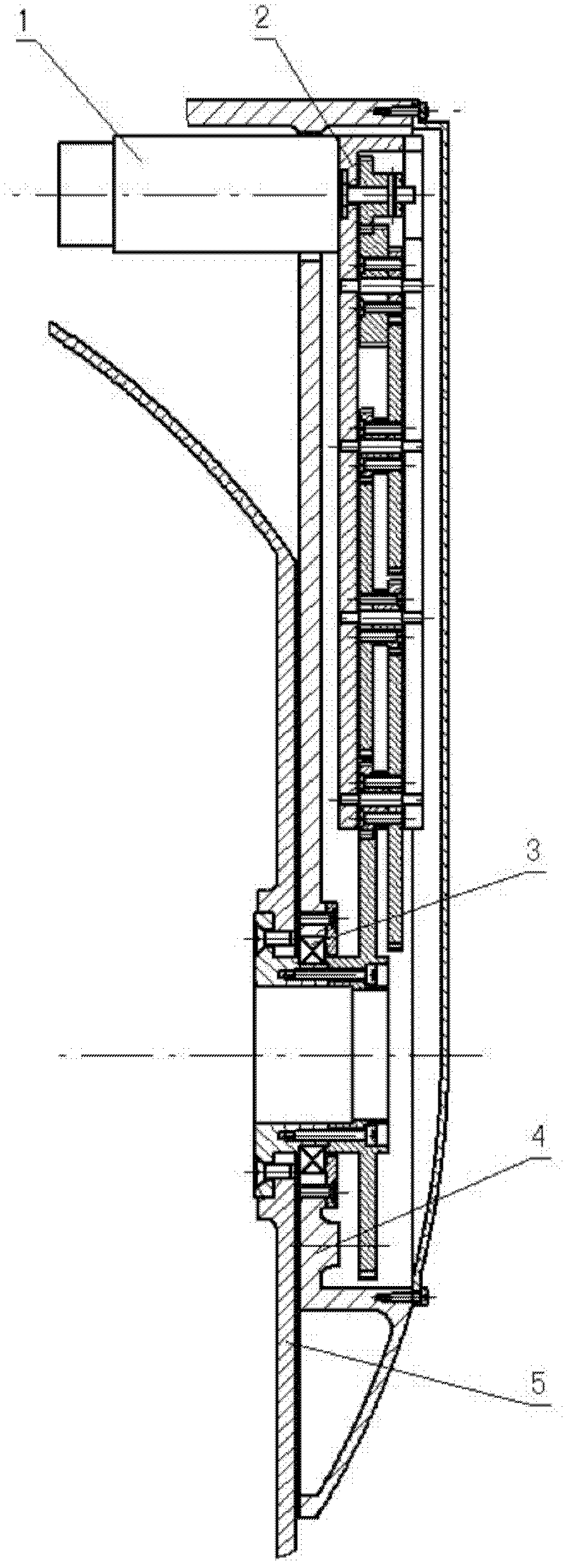 Airborne photoelectric-platform outer frame elimination clearance torque motor driving shafting module