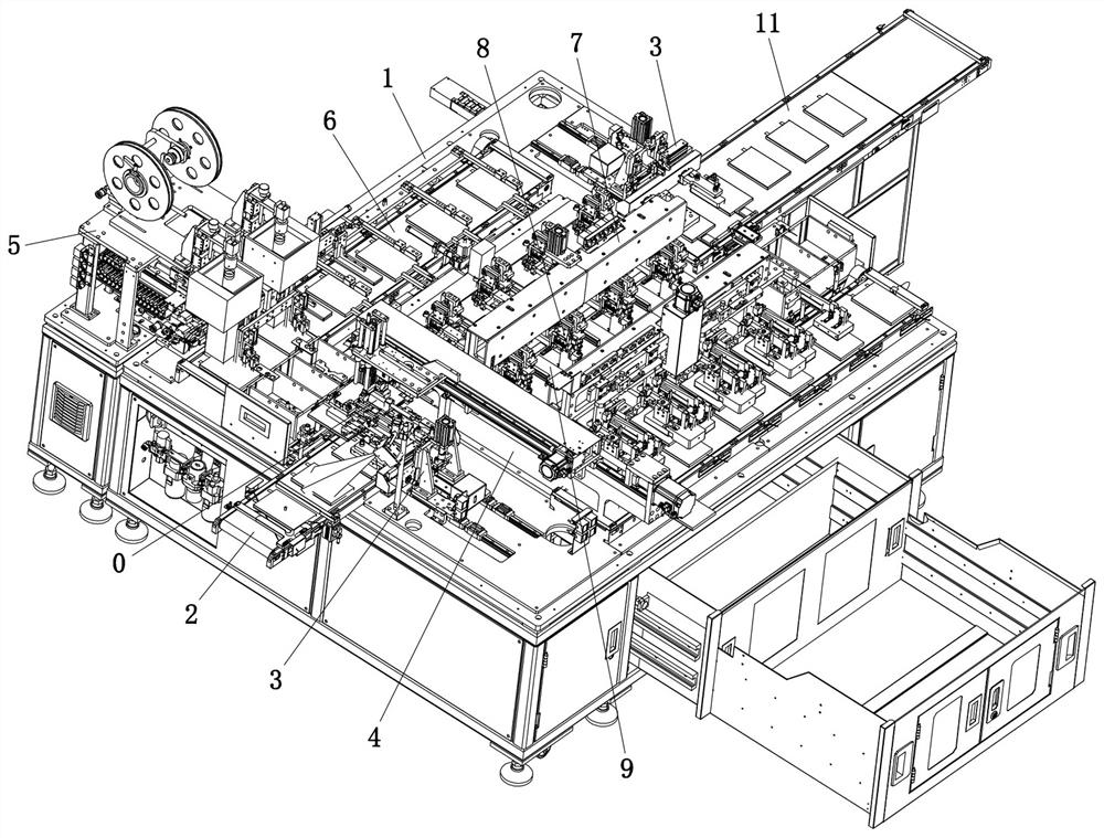 Full-automatic battery cell film tearing machine and film tearing process thereof