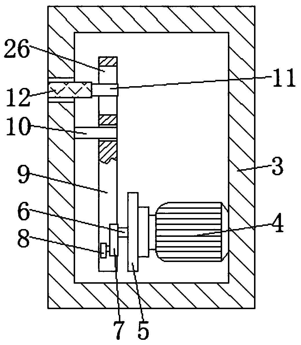 Crushing device with good crushing effect for tungsten powder production