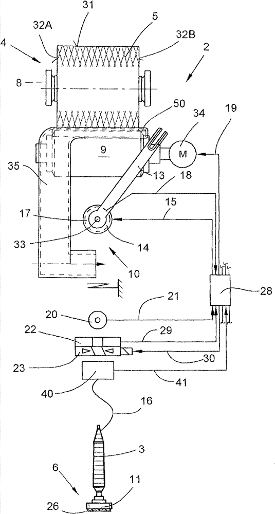 Method and device for operating station of textile machine for manufacturing cross-wound spools and station for executing the method