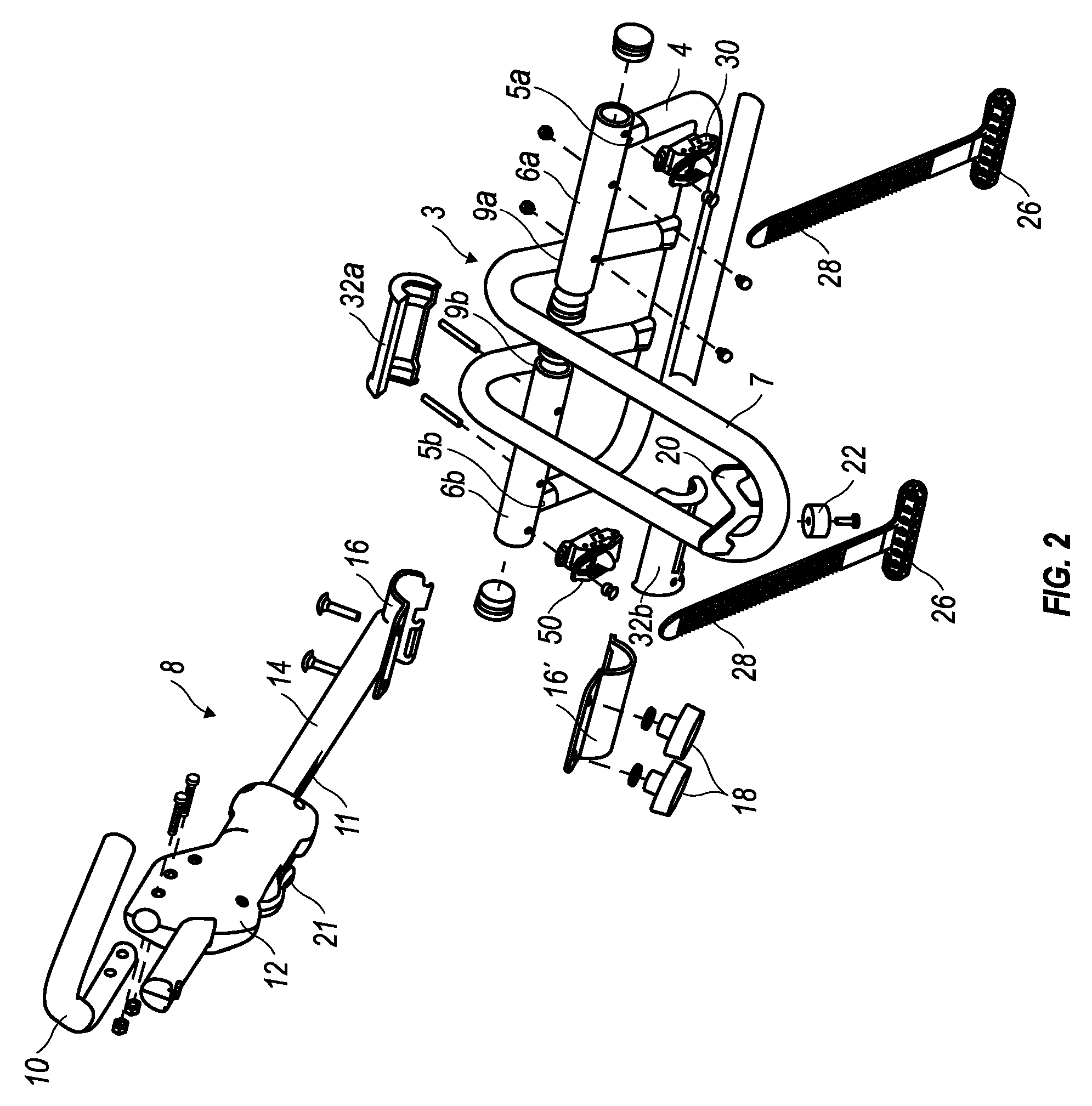 Bicycle rack for a vehicle bed