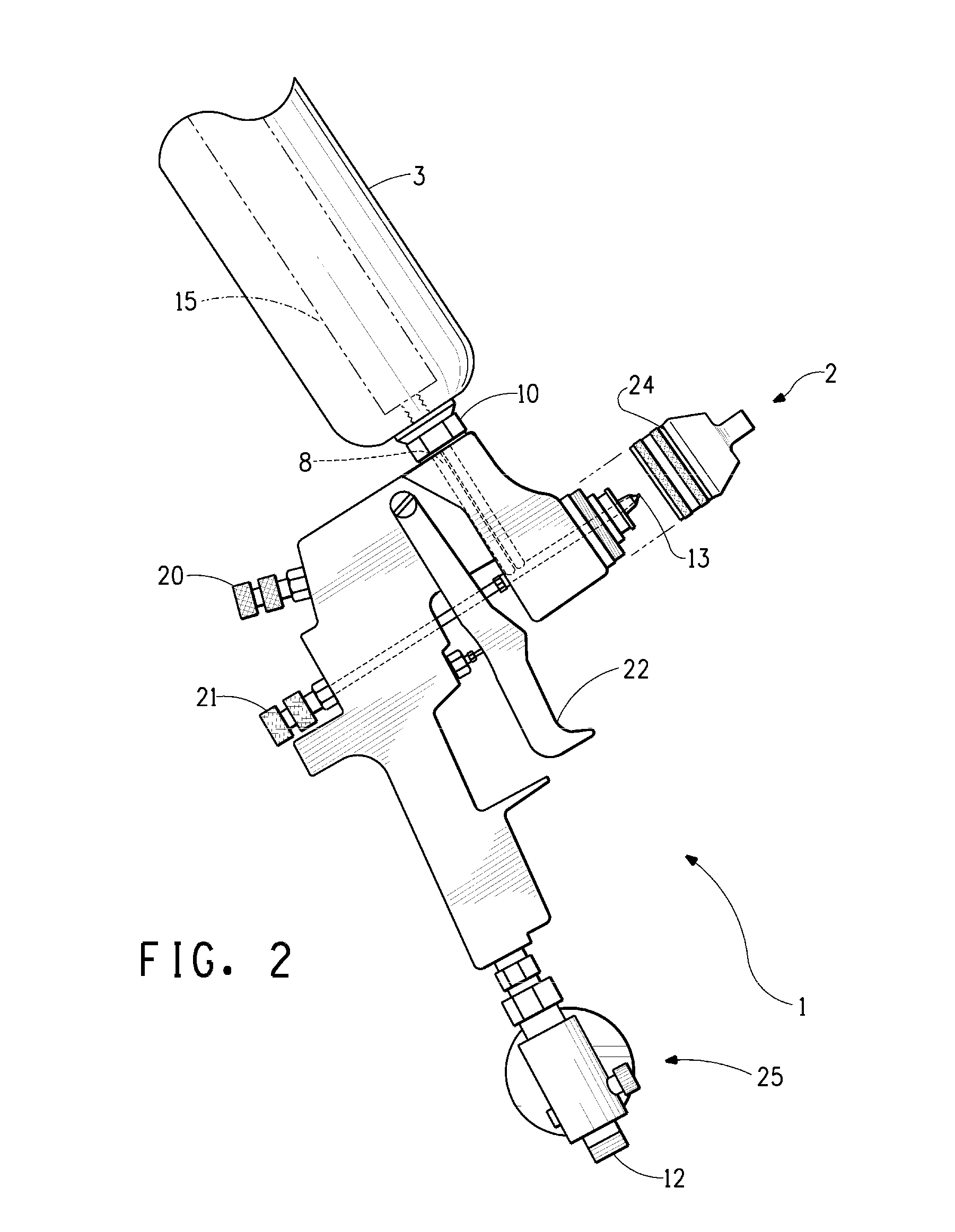 Gravity fed spray device and methods for spraying multiple components