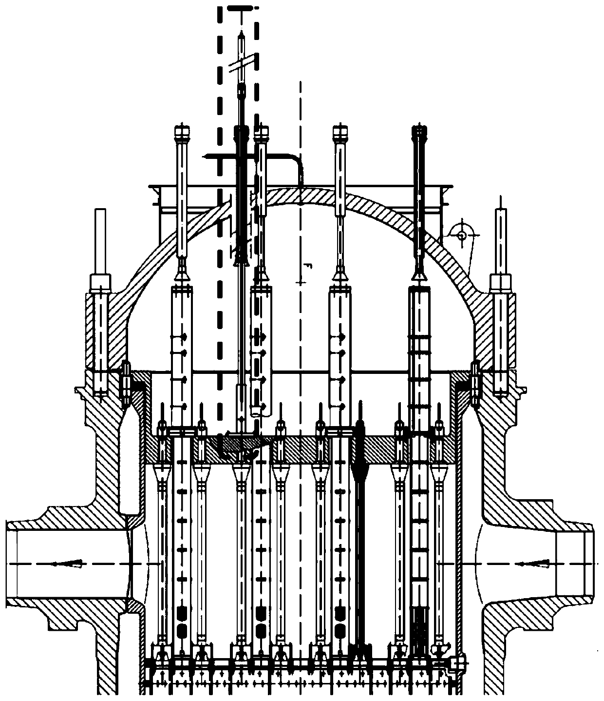 Method for replacing thermocouple column of pressure vessel reactor core of nuclear power station