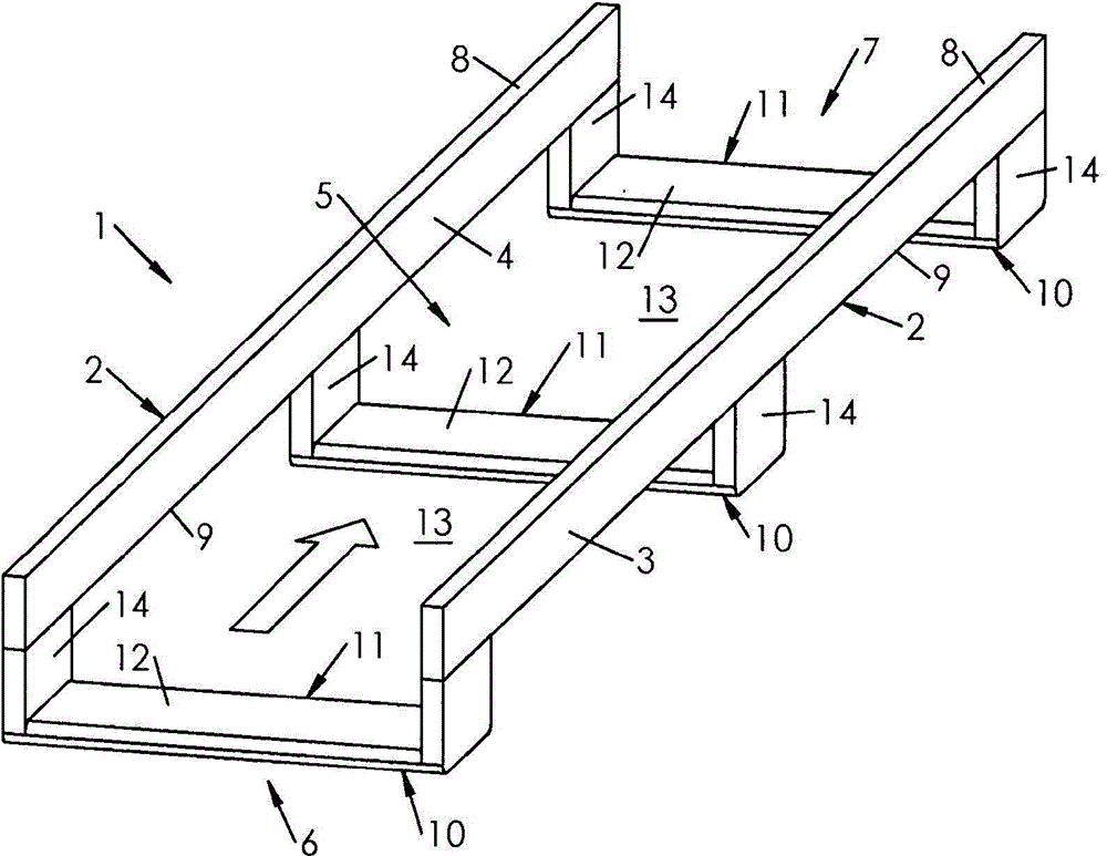 Semi-submersible platform with a stabilising fin, and offshore wave power plant incorporating such a platform