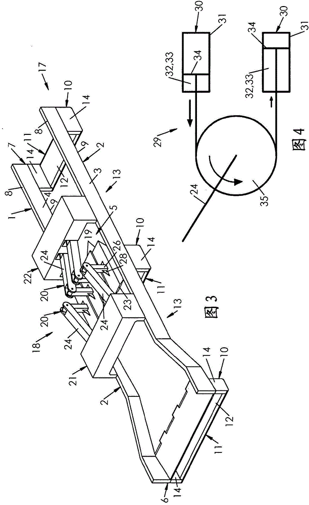 Semi-submersible platform with a stabilising fin, and offshore wave power plant incorporating such a platform