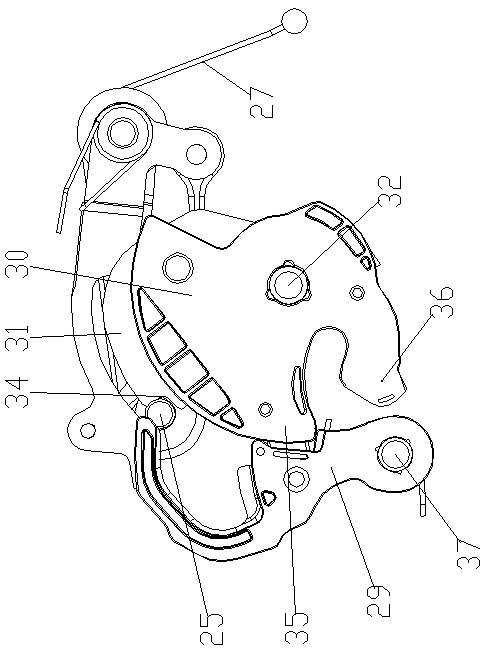 Pulley block type electric vehicle door lock structure