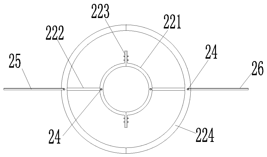 Liquid chip separation device for processing center