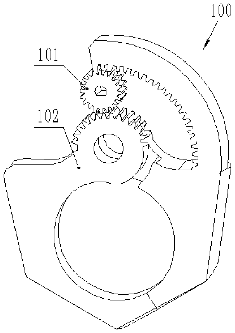 Gear transmission structure and mechanical dispenser