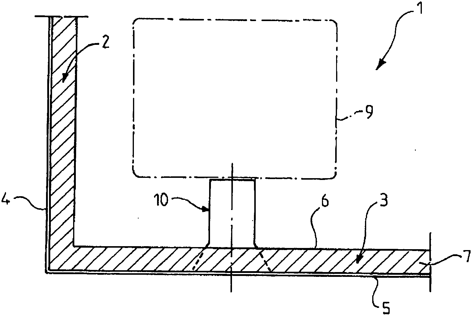 Sealed and insulating vessel comprising a support foot