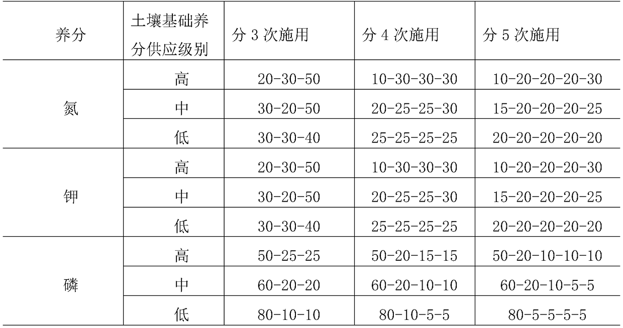 Green Chinese onion nutrient precision management method