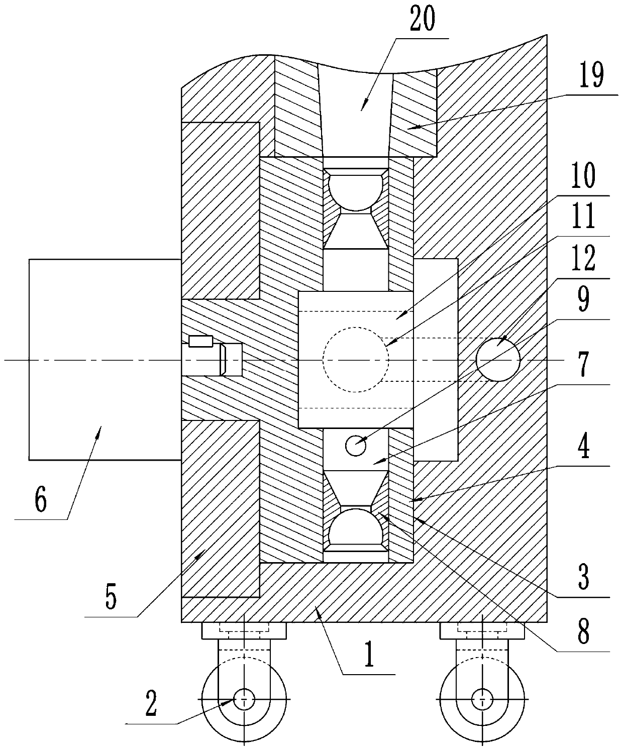 A tennis ball training device