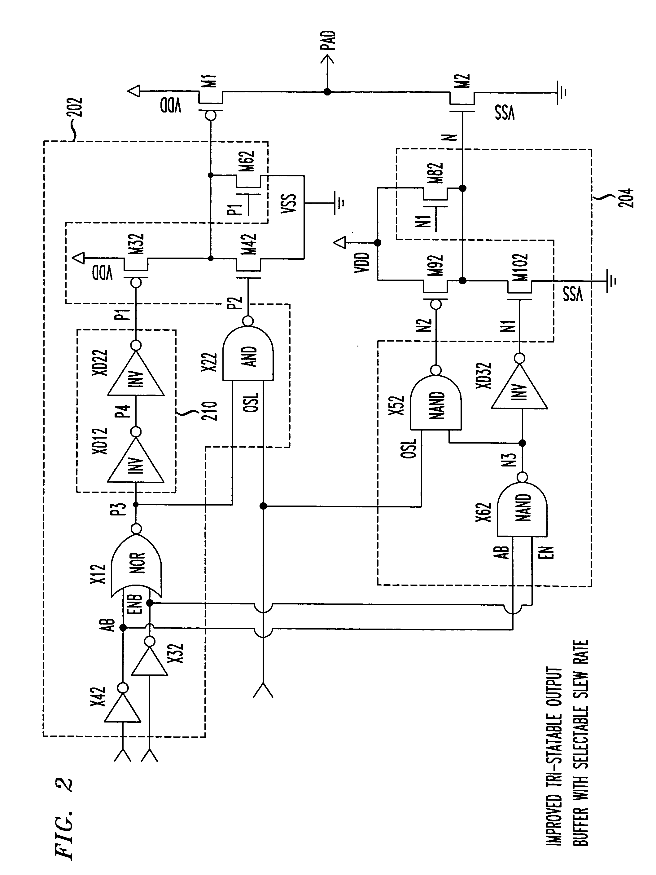 Output buffer with selectable slew rate