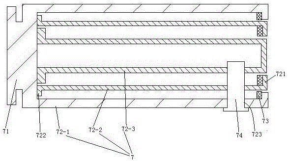 Transformer with radiator with shock isolation feet and detachable telescopic outer fins fixedly connected with inner fins